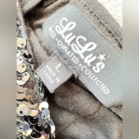 🤩LU LU’S  sequin Body control Backless sparkling mini dress excellent condition - Picture 3 of 7